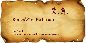 Koczán Melinda névjegykártya
